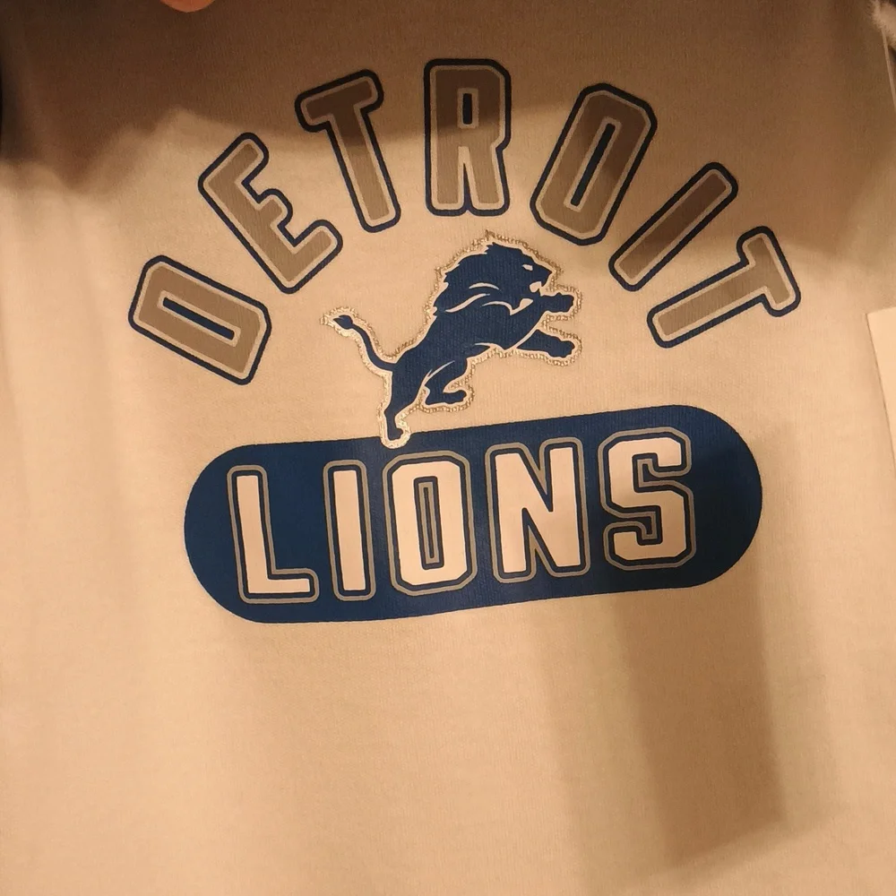 NWT 6-9 Month Detroit Lions Blue Baby Bodysuit 3 Piece Set